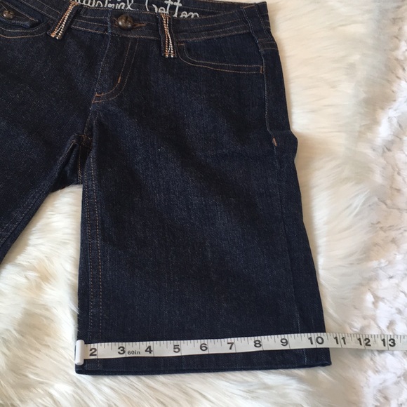 Dark Wash Denim Bermuda Shorts - Picture 4 of 6